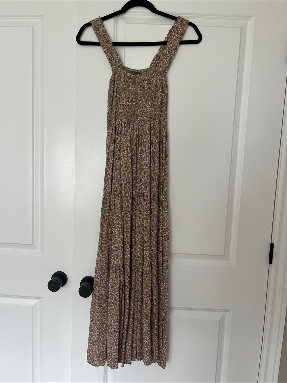 Smocked Floral Tiered Maxi Dress Feminine - Picture 2 of 6